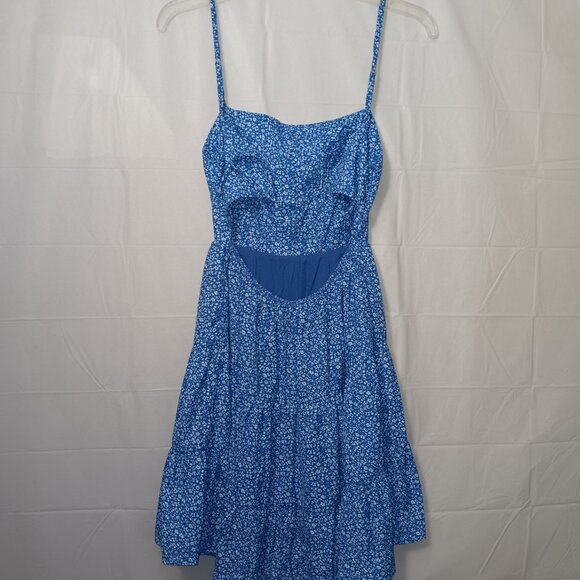 HELLO MOLLY SPAGHETTI STRAP FLORAL OPEN BACK TIERED DRESS - Picture 9 of 13